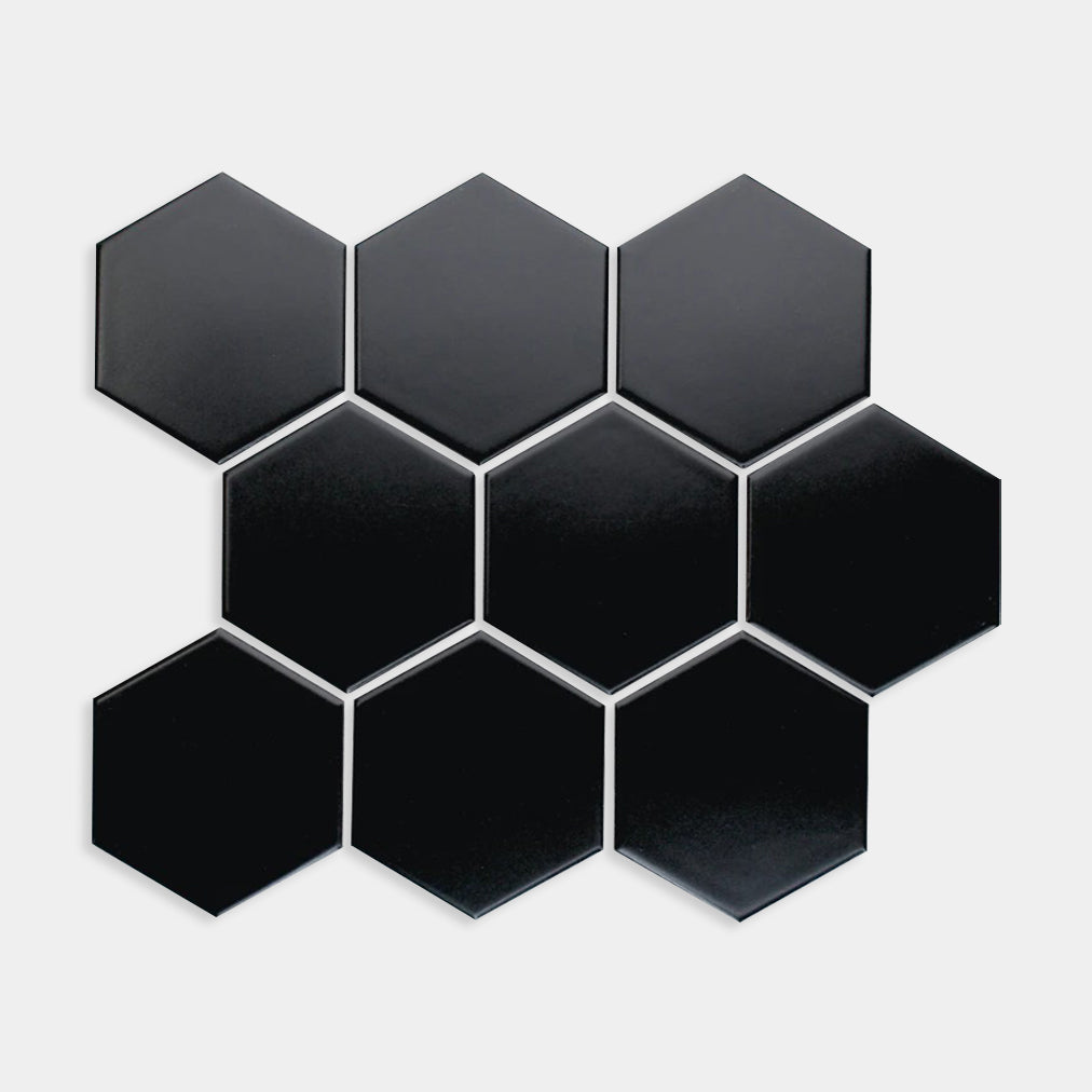 Black Matt Hexagon Mosaic 295x256