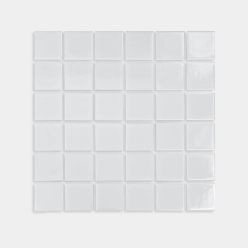 Gloss Grey Square Mosaic 300x300