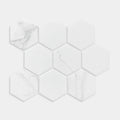 Carrara Hexagon Mosaic Large 295x256